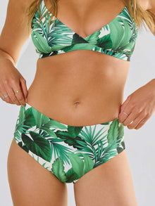 Swim High Rise Bottom | Stay Palm (Green)