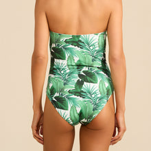 Swim Bandeau One Piece | Stay Palm (Green)
