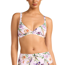 Swim Triangle Bralette Top | Fawning Flora (Purple)