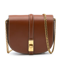 Celine | Pre-Owned Small Leather Besace 16 Wallet On Chain | Brown