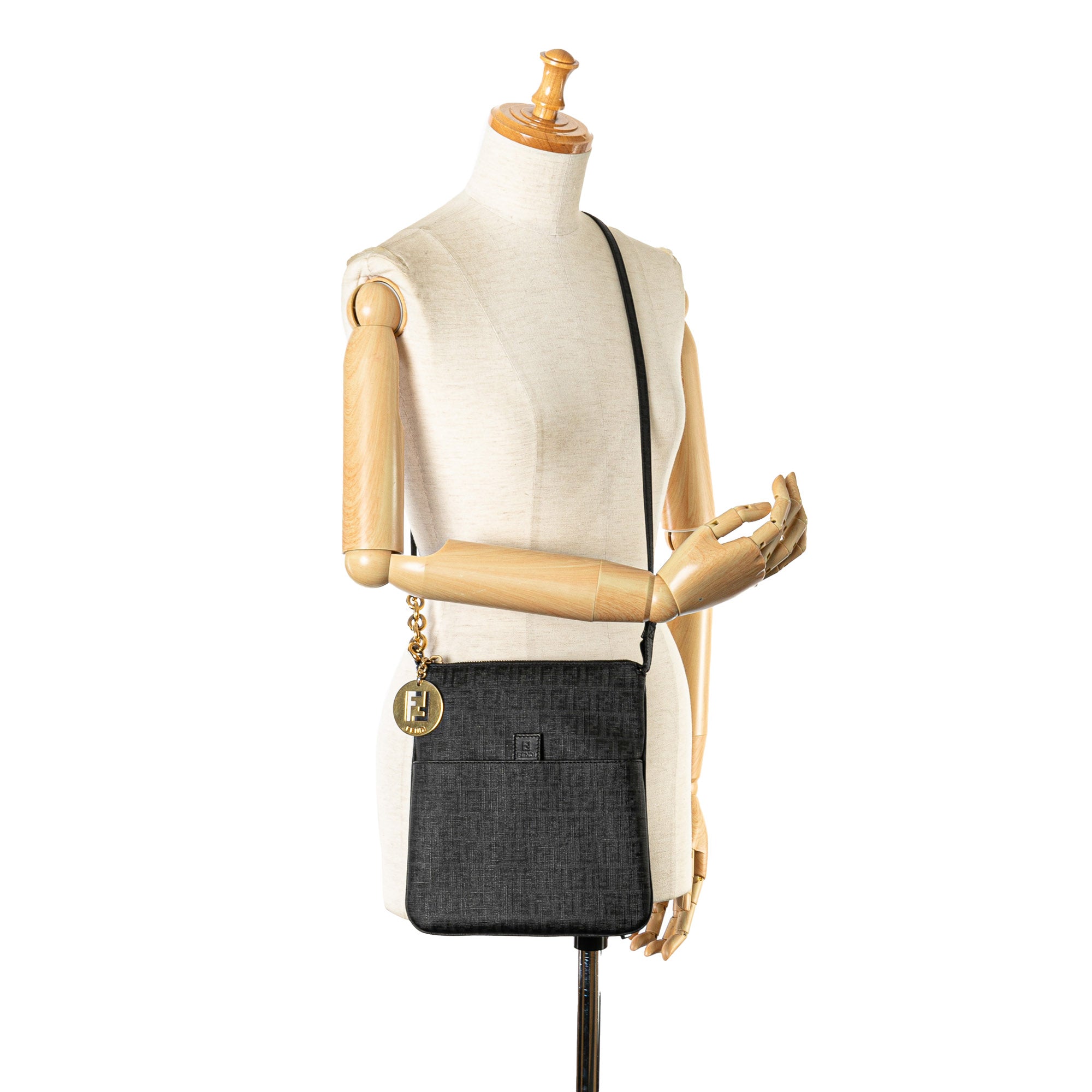 Fendi | Pre-Owned Spalmati Zucchino Crossbody | Black