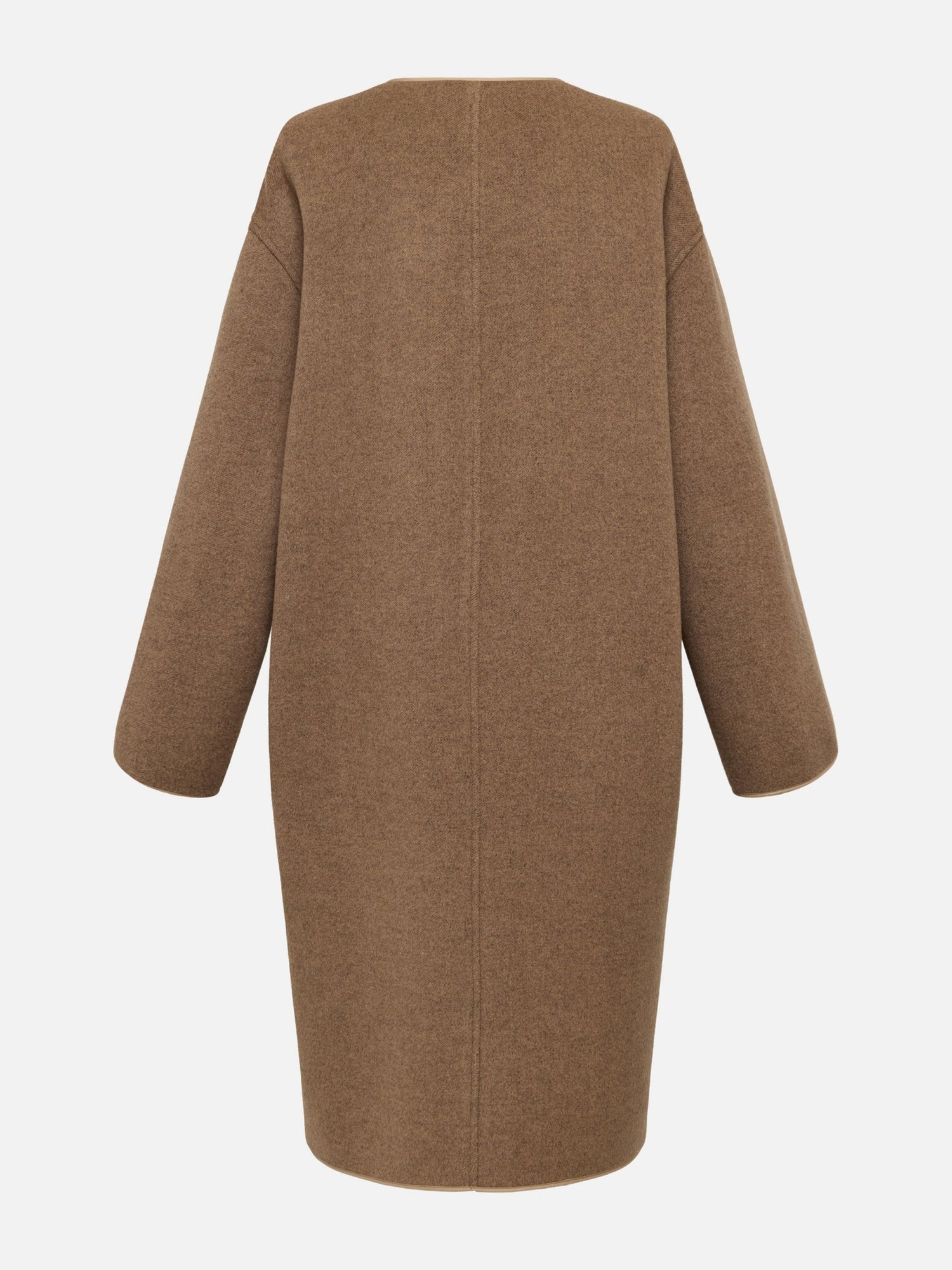 Wool Mid-Length Coat Jacket | Camel