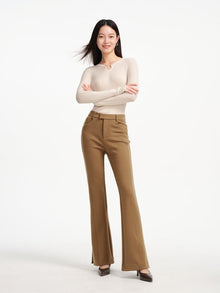 Flare-Leg Pants | Camel