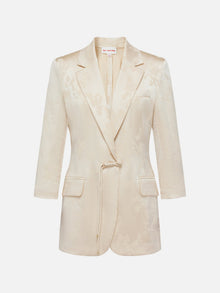 Silk Blazer | Beige