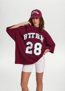 Better League Oversized Tee | Burgundy