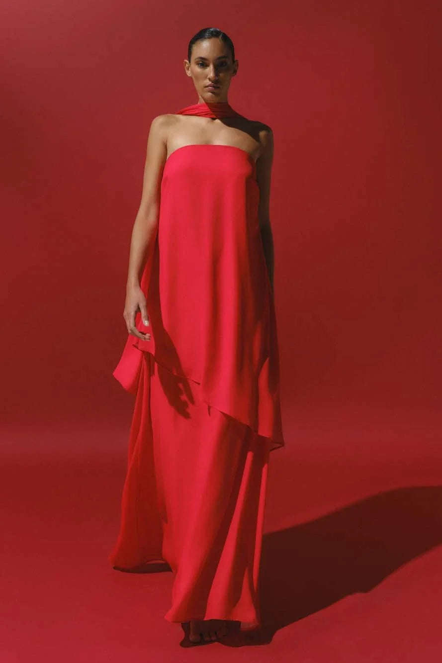 El Maxi Dress | Fire Red