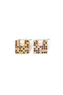 Giostra Gold Cube Earring | Women | Multicolor