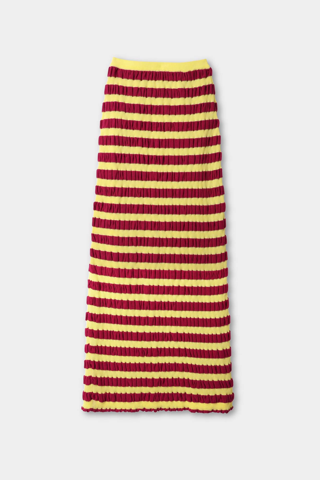 Wavy Skirt | Women | Yellow x Bordeaux