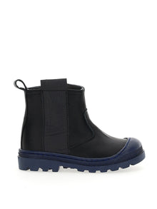 Girls | Boy Leather Ankle Boot | Black