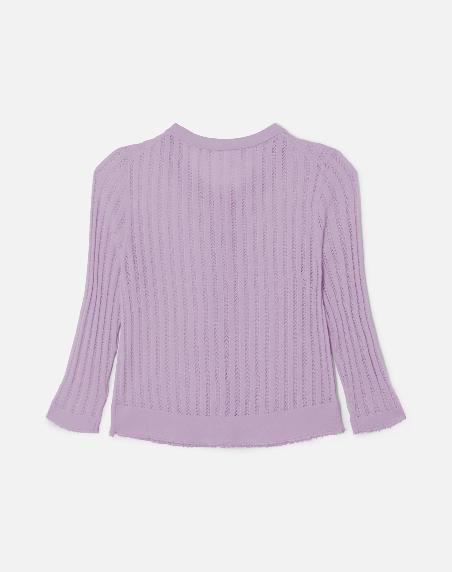 Womens | The Veil Pointelle Cardigan | Baby Violet