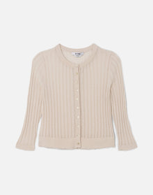 Womens | The Veil Pointelle Cardigan | Ivory