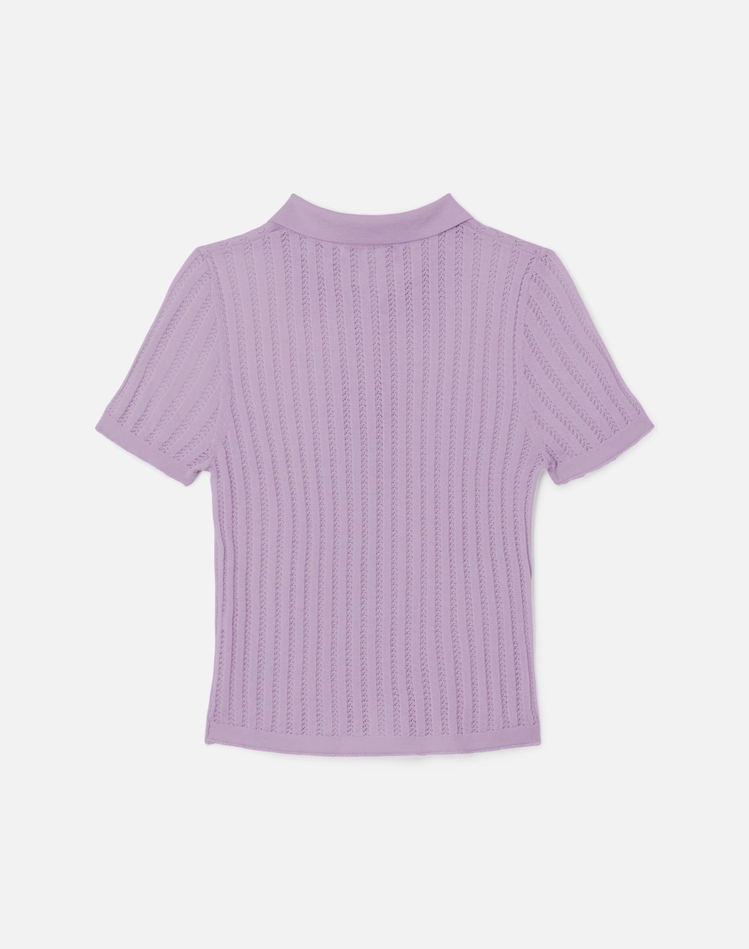 Womens | The Veil Pointelle Polo | Baby Violet