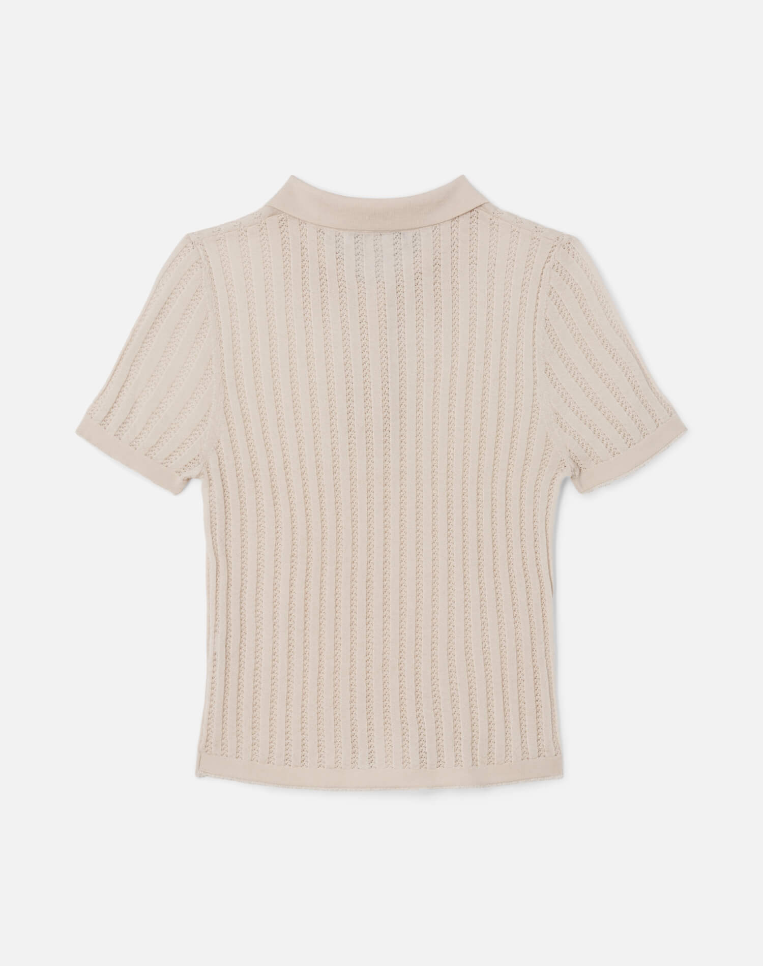 Womens | The Veil Pointelle Polo | Ivory