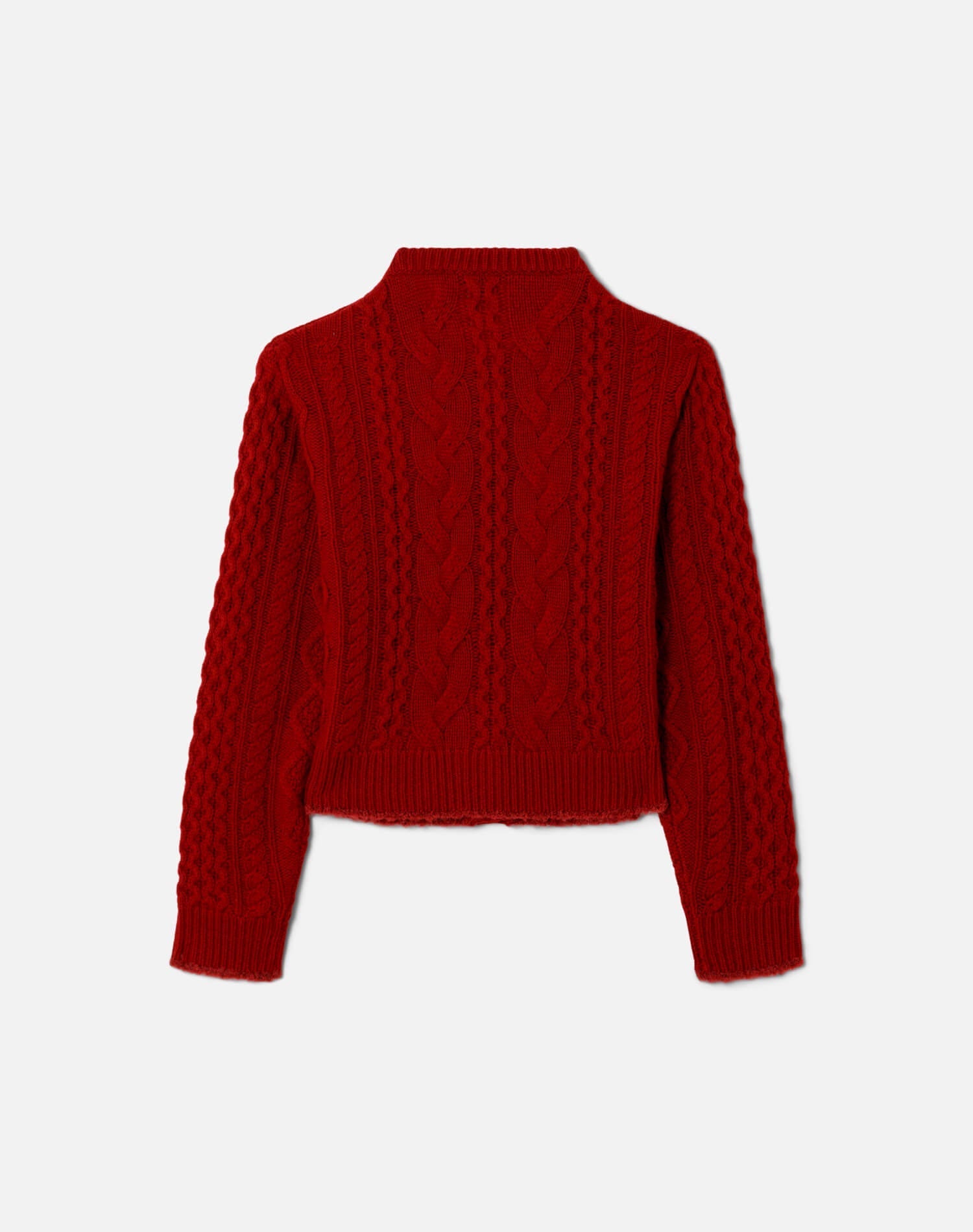 Womens | Cable Cardigan | Rosso