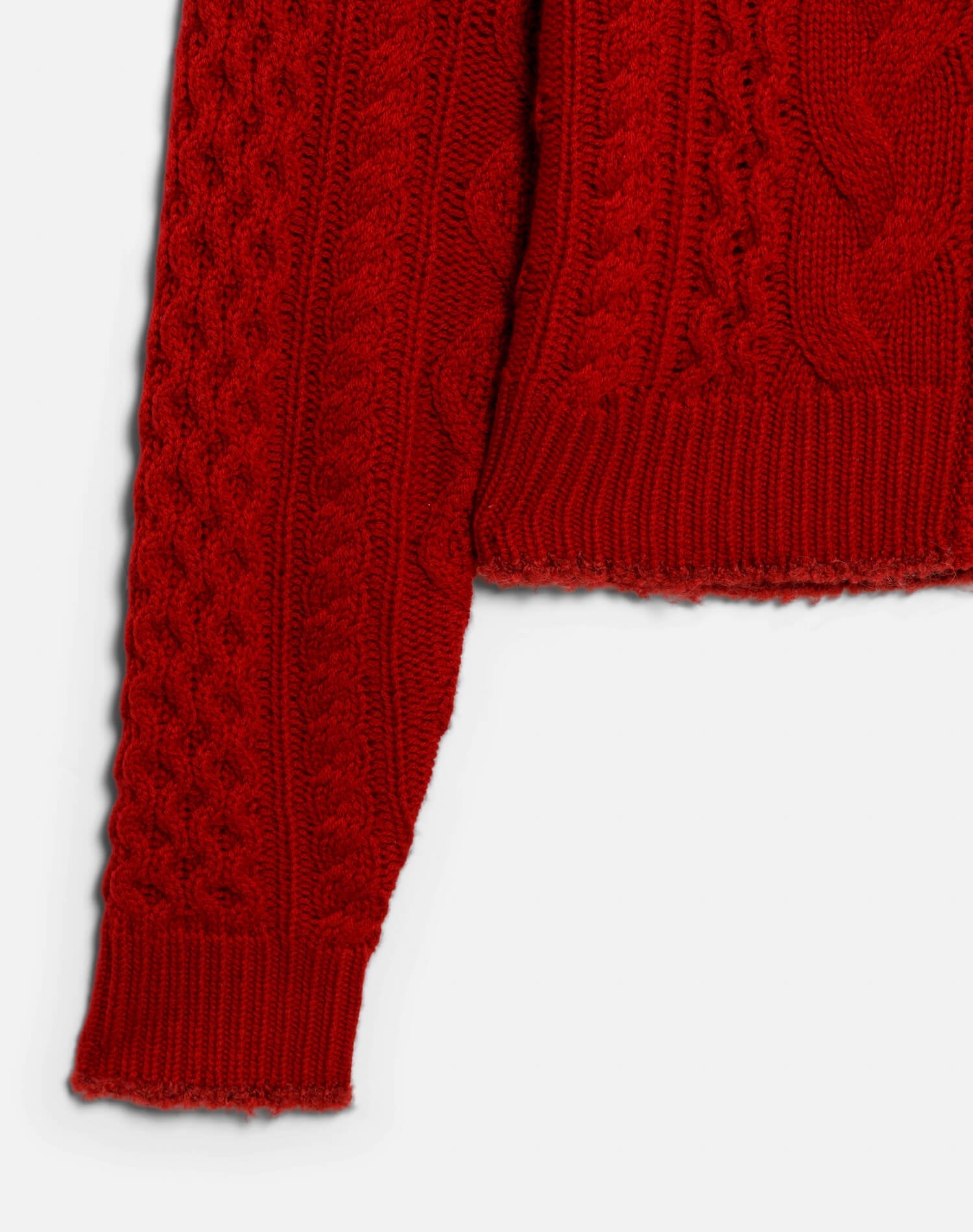 Womens | Cable Cardigan | Rosso