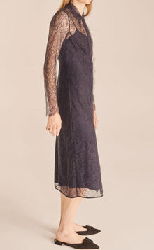 Lace Shirtdress | Navy
