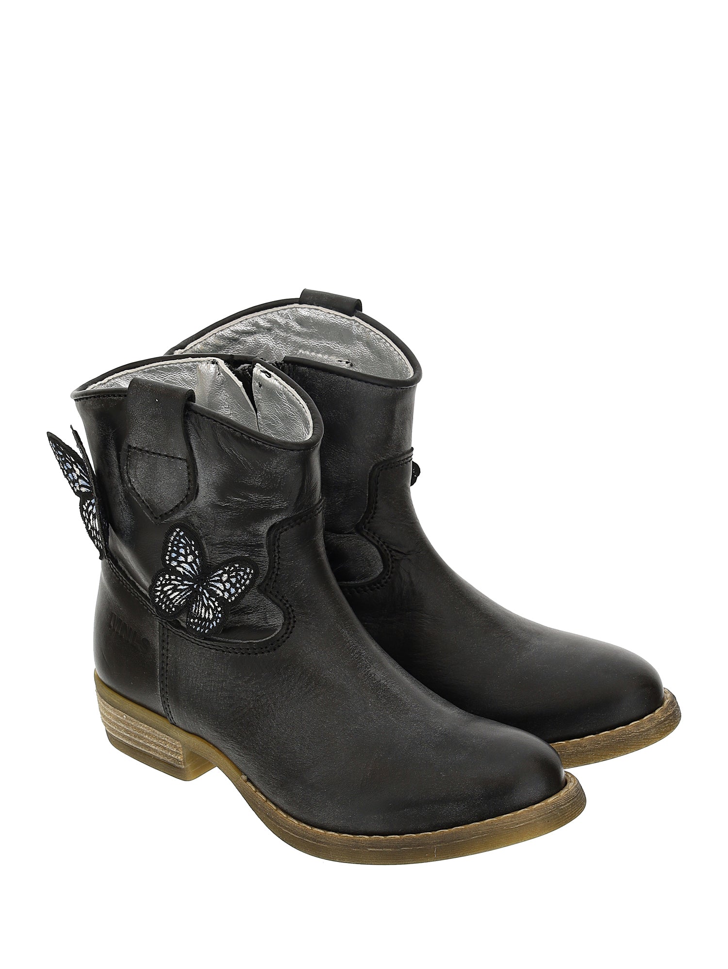Girls | Summer Boots With Butterflies | Black