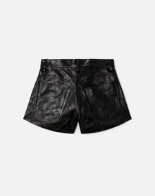 Womens | Leather A Frame Short | Black