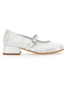 Girls | Sequin Knit Ballet Flats | Cream