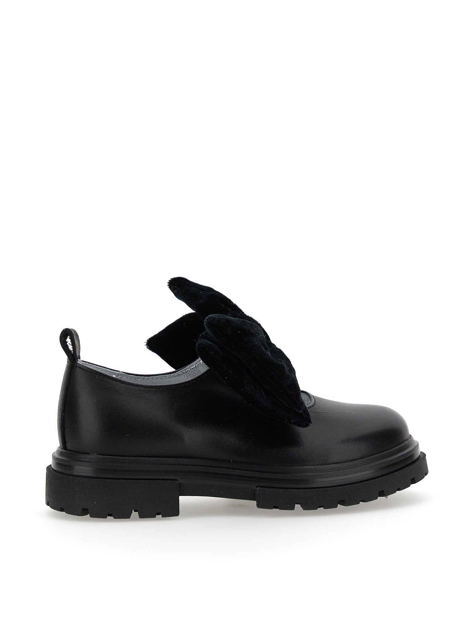 Girls | Nappa Ballet Flats With Maxi Bow | Black