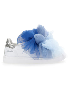 Girls | Bicast Sneakers With Tulle Bows | Cream/Cloud