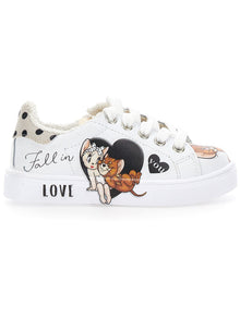 Girls | Bicast Jerry Sneakers | White/Cream/Beige