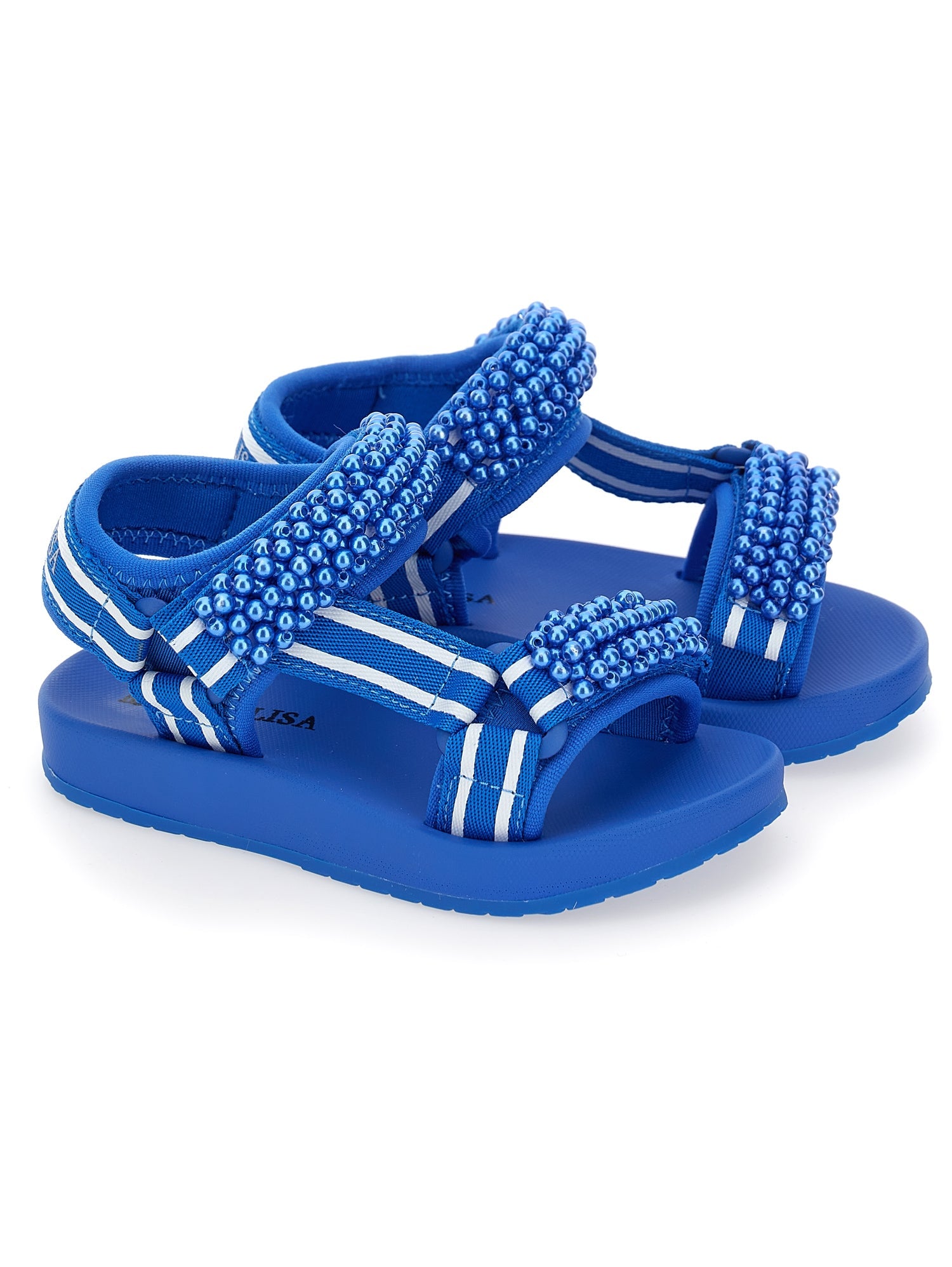 Girls | Hi-Tech Sandals With Pearls | Electric Blue