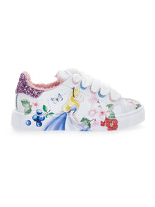 Girls | Bycast Sneakers With Alice Print | Pink/Cloud