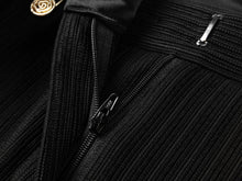 Stretch Denim Suit Pant | Black