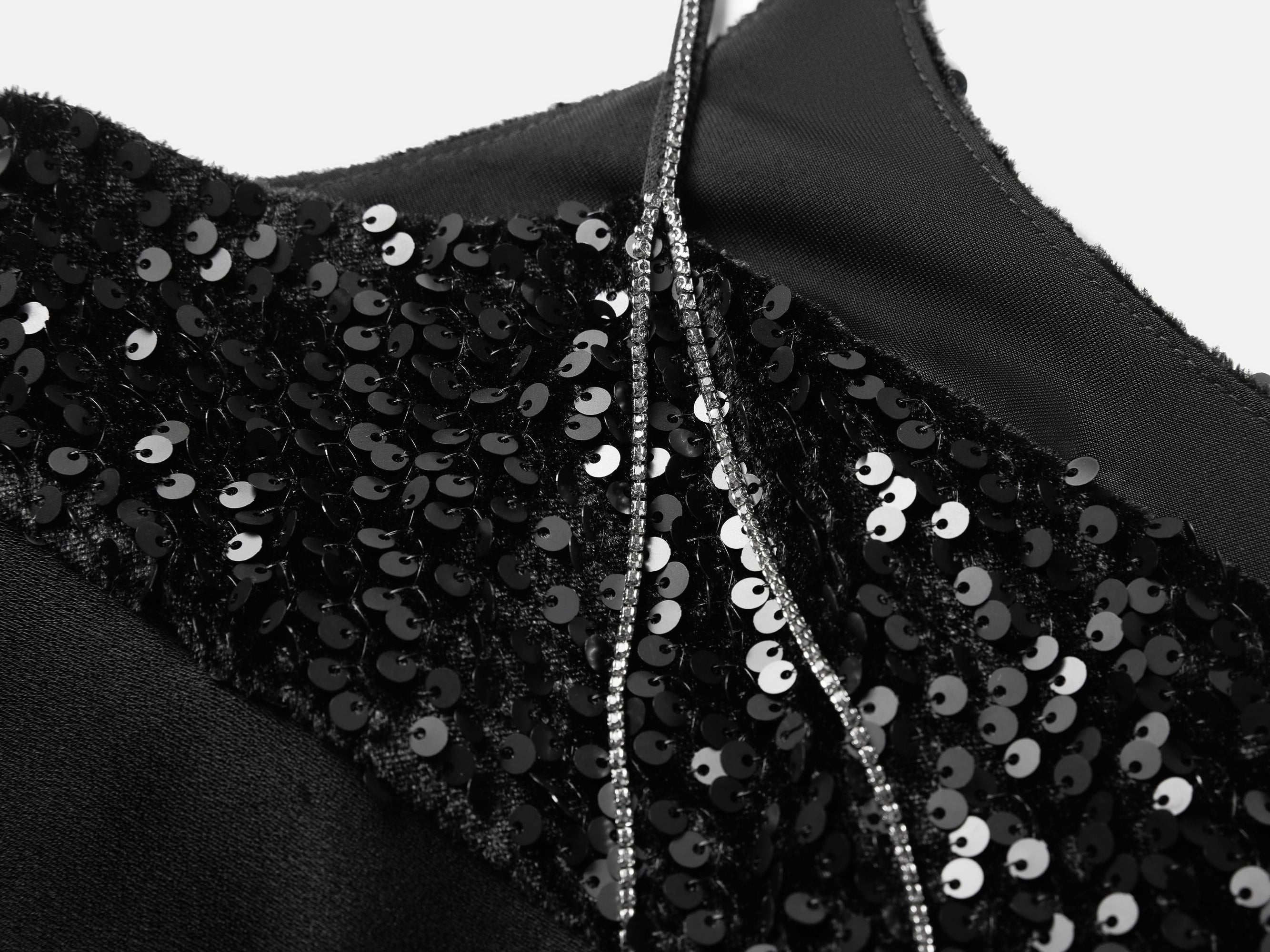 Sequin Slip Dress | Black