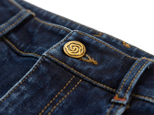 Gradient Straight-Leg Micro-Flare Denim Pants | Navy