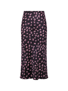 Pattern Midi Skirt | Black