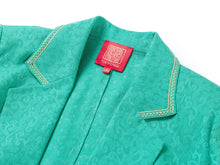 Jacquard Suit Jacket with Subtle Patterns | Green