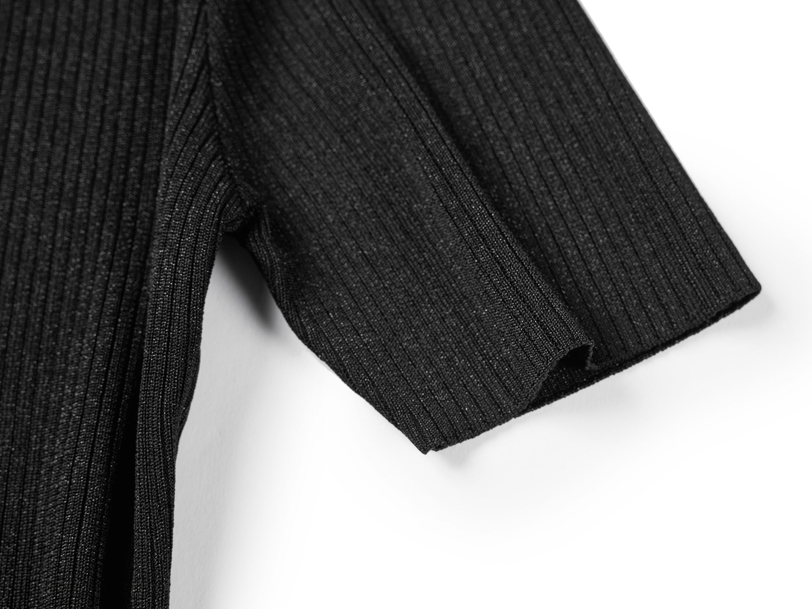 Short Sleeve Knit Top | Black