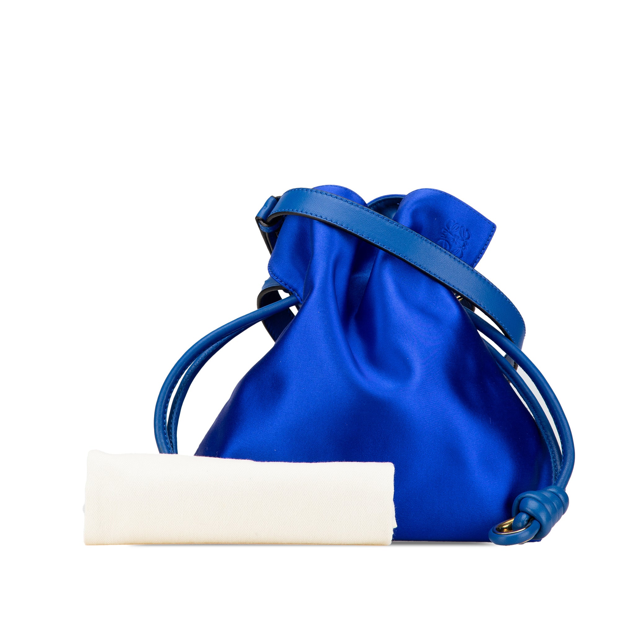Loewe | Pre-Owned Small Satin Flamenco Knot | Blue