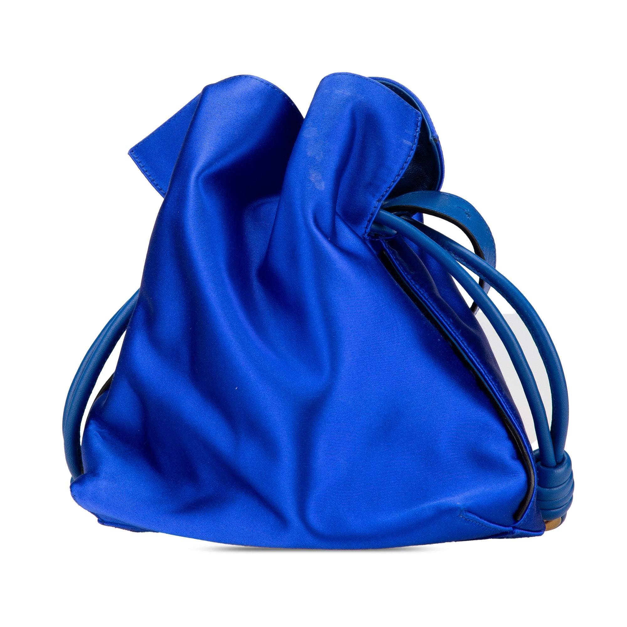 Loewe | Pre-Owned Small Satin Flamenco Knot | Blue