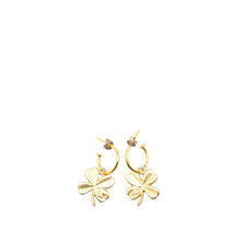 Chanel | Pre-Owned Gold Plated Clover Hoop Push Back Earrings | Gold