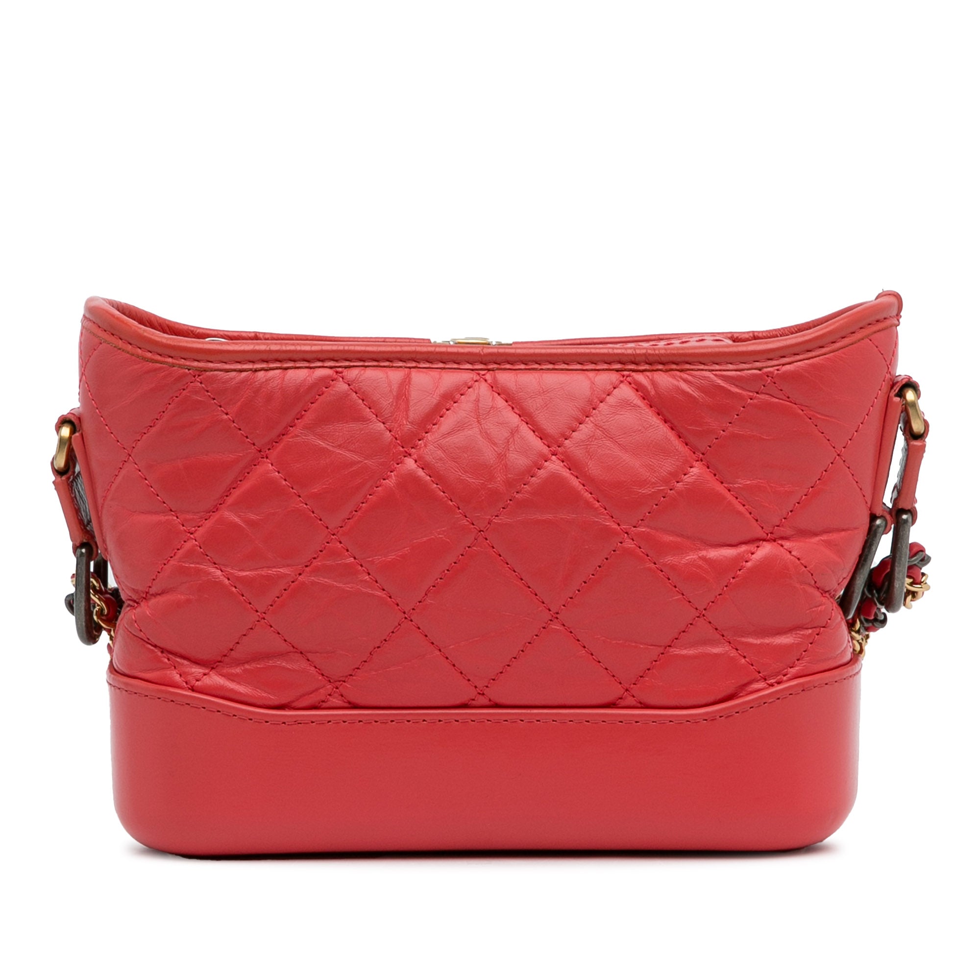 Chanel | Pre-Owned Small Chevron Lambskin Gabrielle Crossbody - I | Red
