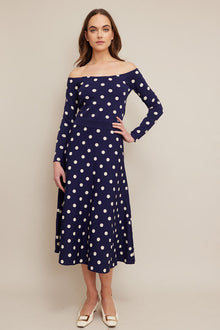 Sandrine Skirt | Classic Navy Dot