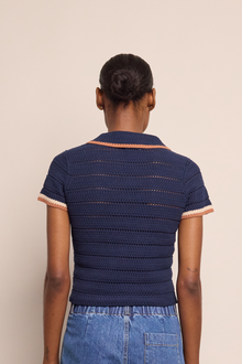 Lydia Top | Navy Crochet