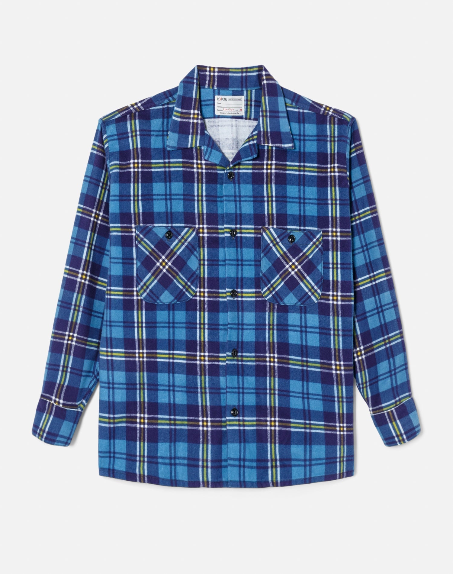 Mens | 50s Straight Bottom Shirt | Navy/Blue
