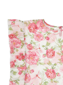 Girls | Botanical Lycra Kaftan | Cream/FairyTale