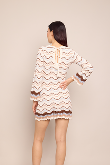 Landon Dress | Ivory Wave Multi Crochet