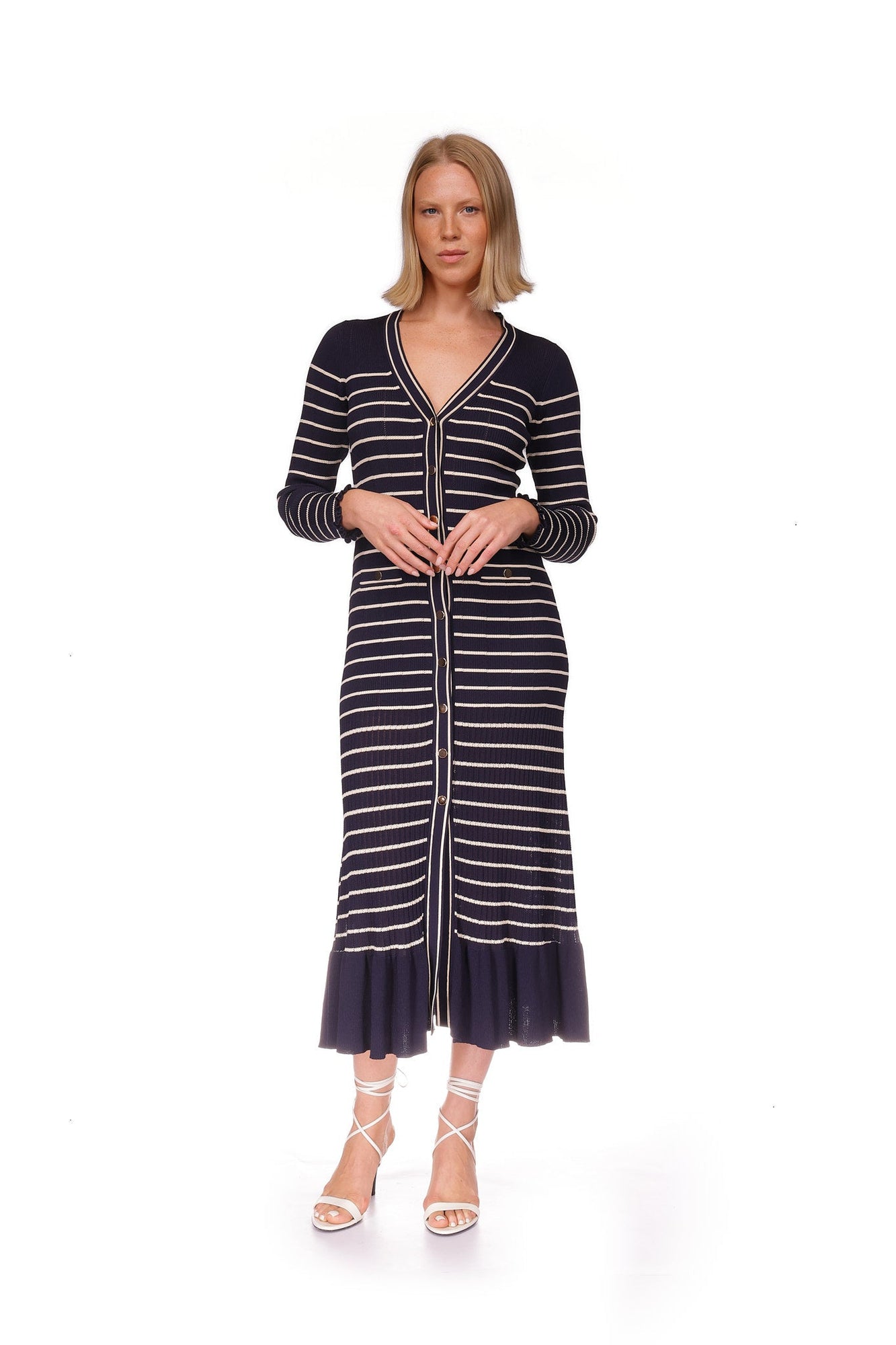 Marina Dress | Navy Stripe