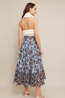 Tisbury Skirt | Blue Vintage Paisley