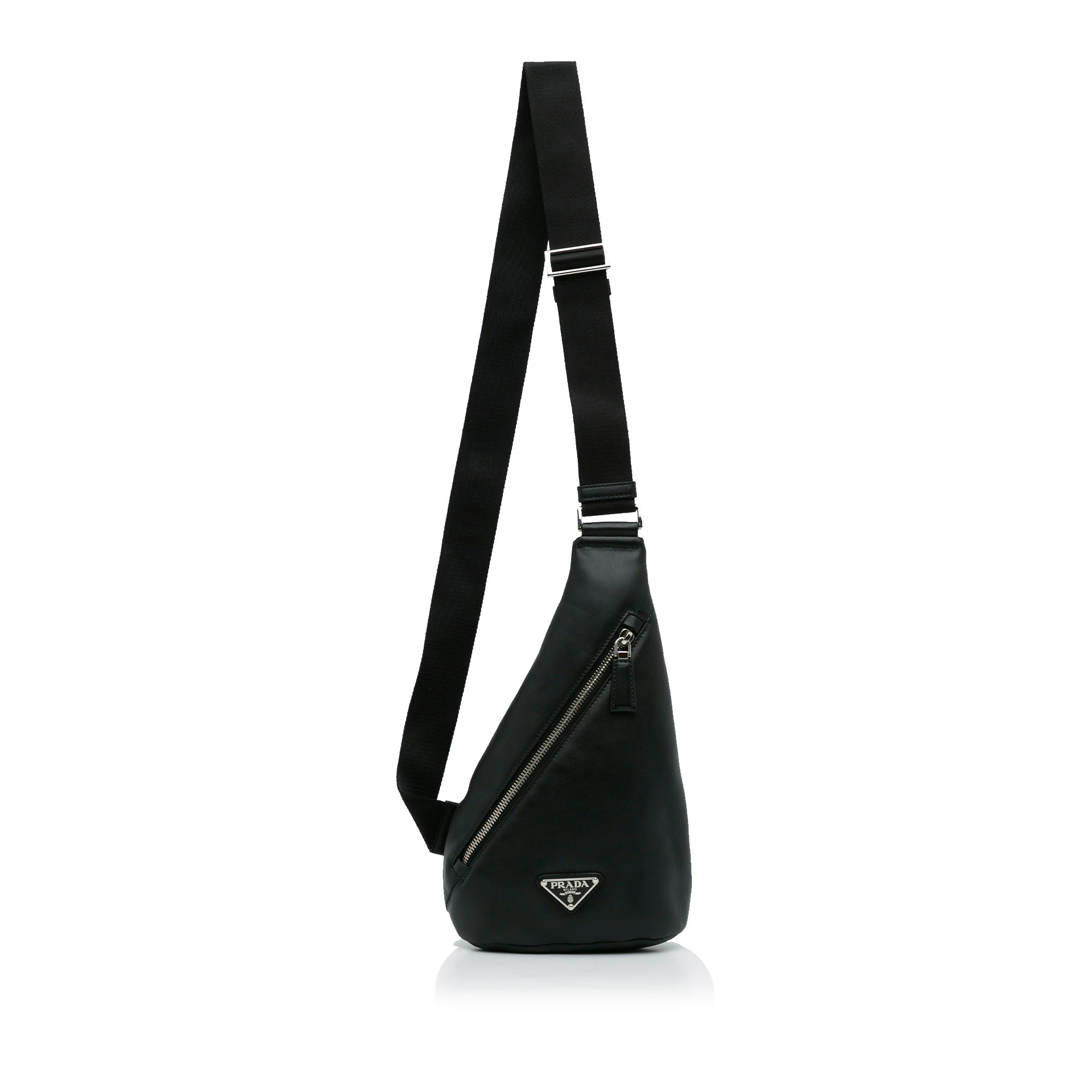 Prada | Pre-Owned Cross Leather Bag | Black