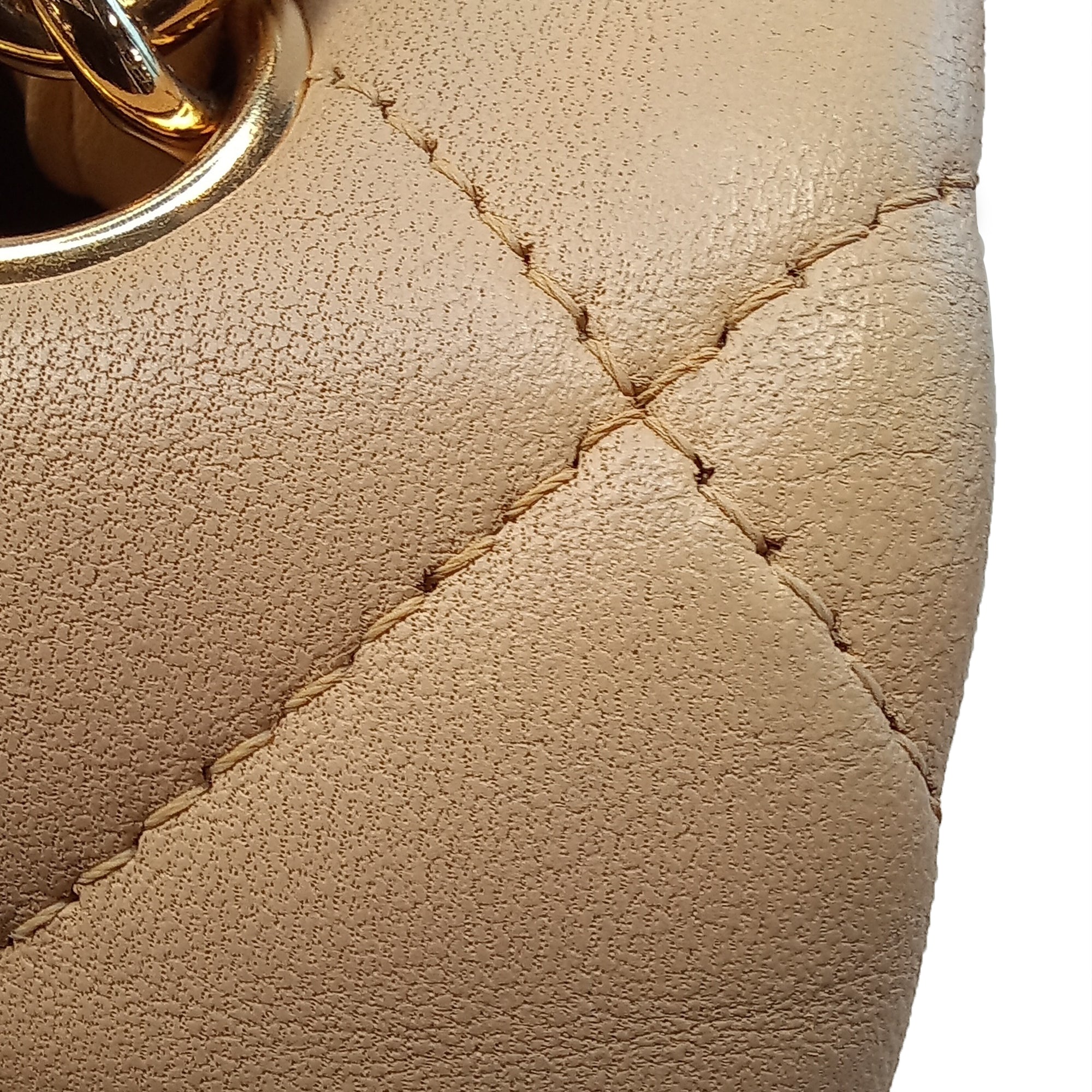 Chanel | Pre-Owned Jumbo Classic Lambskin Double Flap | Brown/Beige