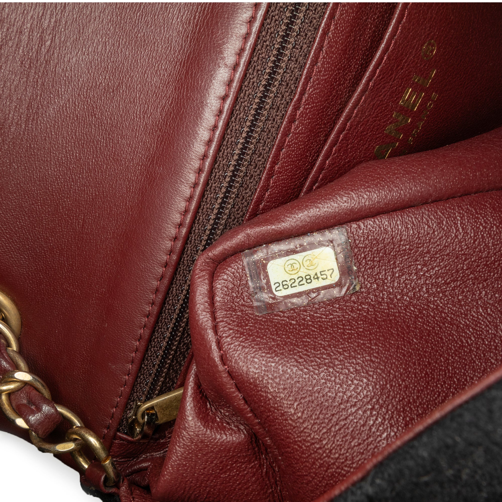 Chanel | Pre-Owned Paris Hamburg Mini Rectangular Classic Wool Coco Sailor Charms Double Flap | Black