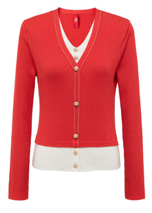 Merino Wool Knit Sweater | Red