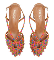 AREZZO | Paola Mid Block Sandal | Multicolor
